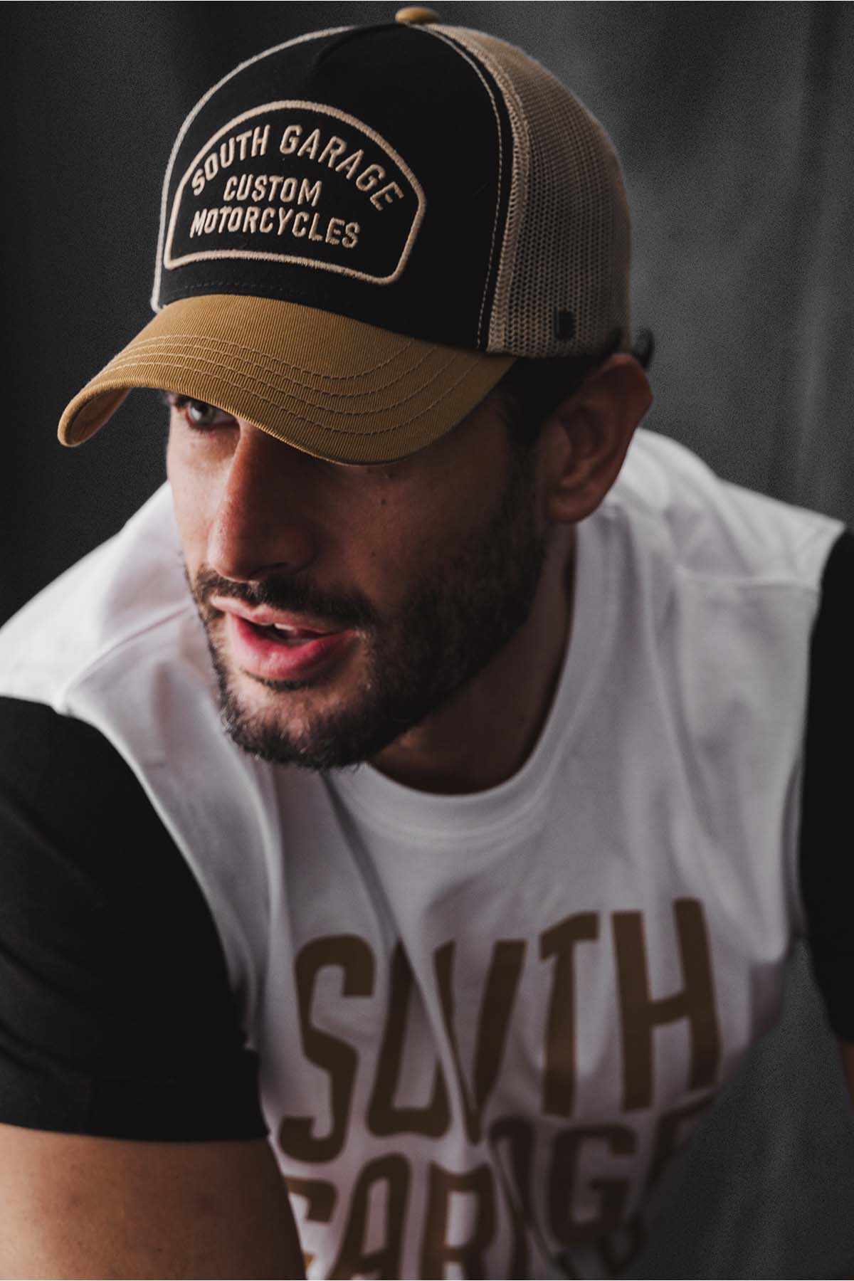 CUSTOM MOTORCYCLE HAT - BLACK