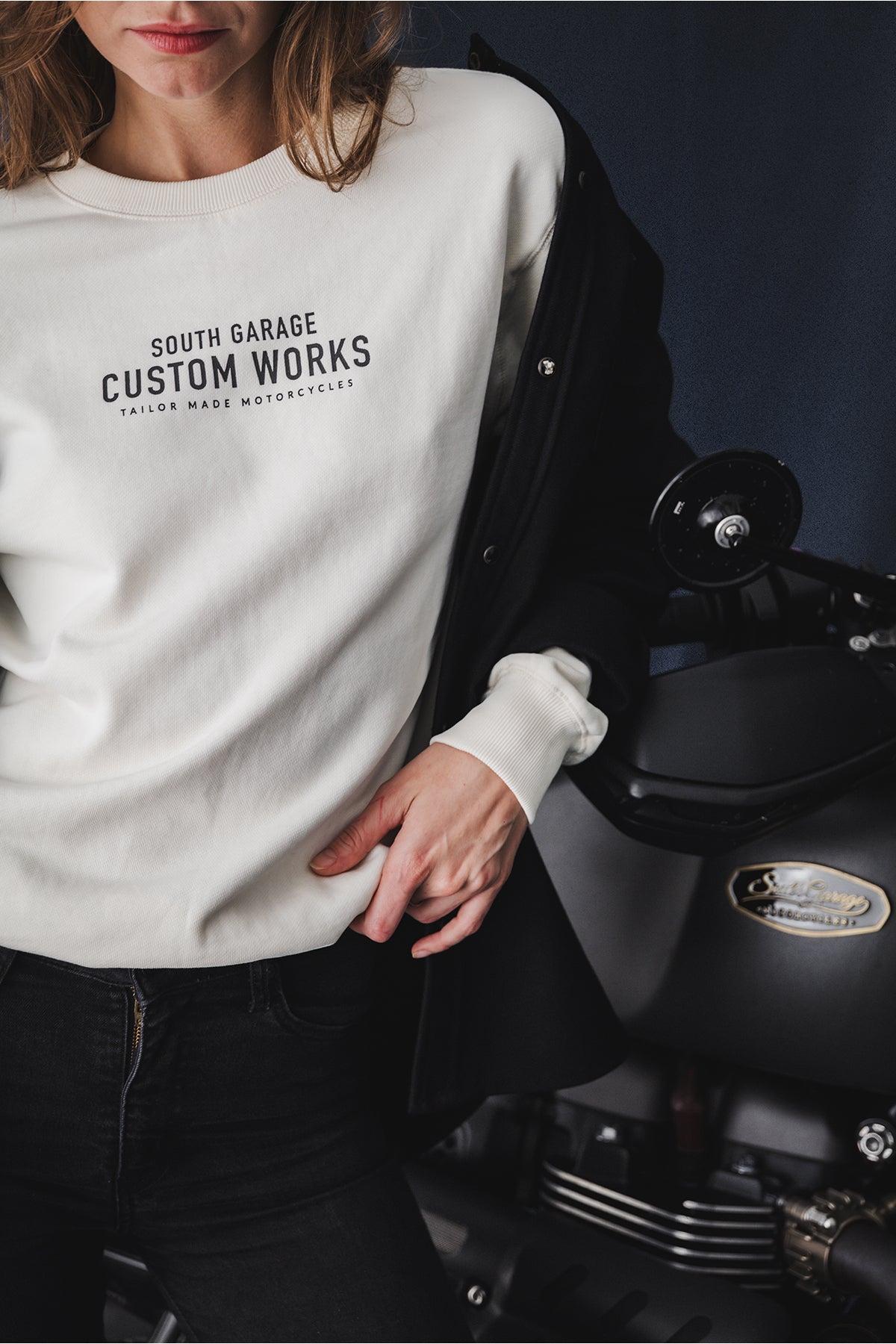CUSTOM WORKS SWEATSHIRT 04 - CREAM