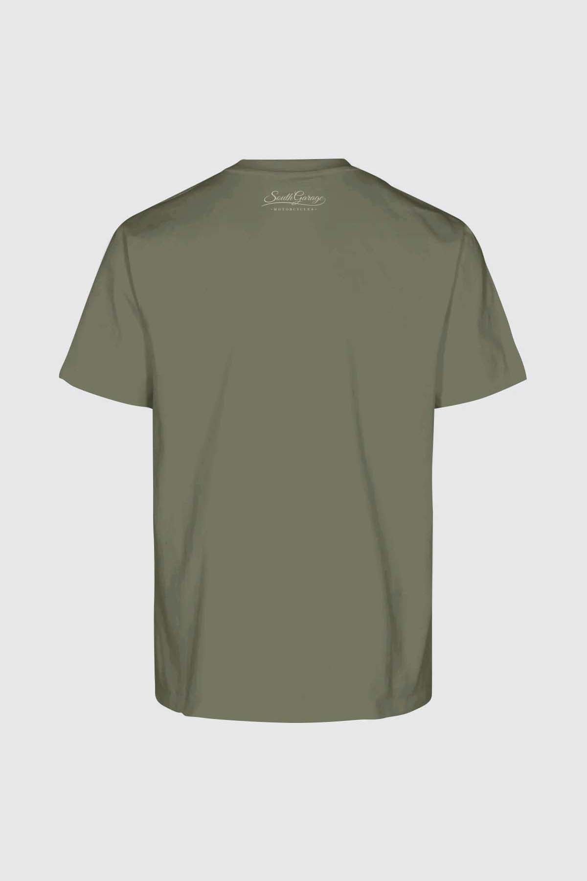 CUSTOM MOTORCYCLE T-SHIRT 02 - KHAKI