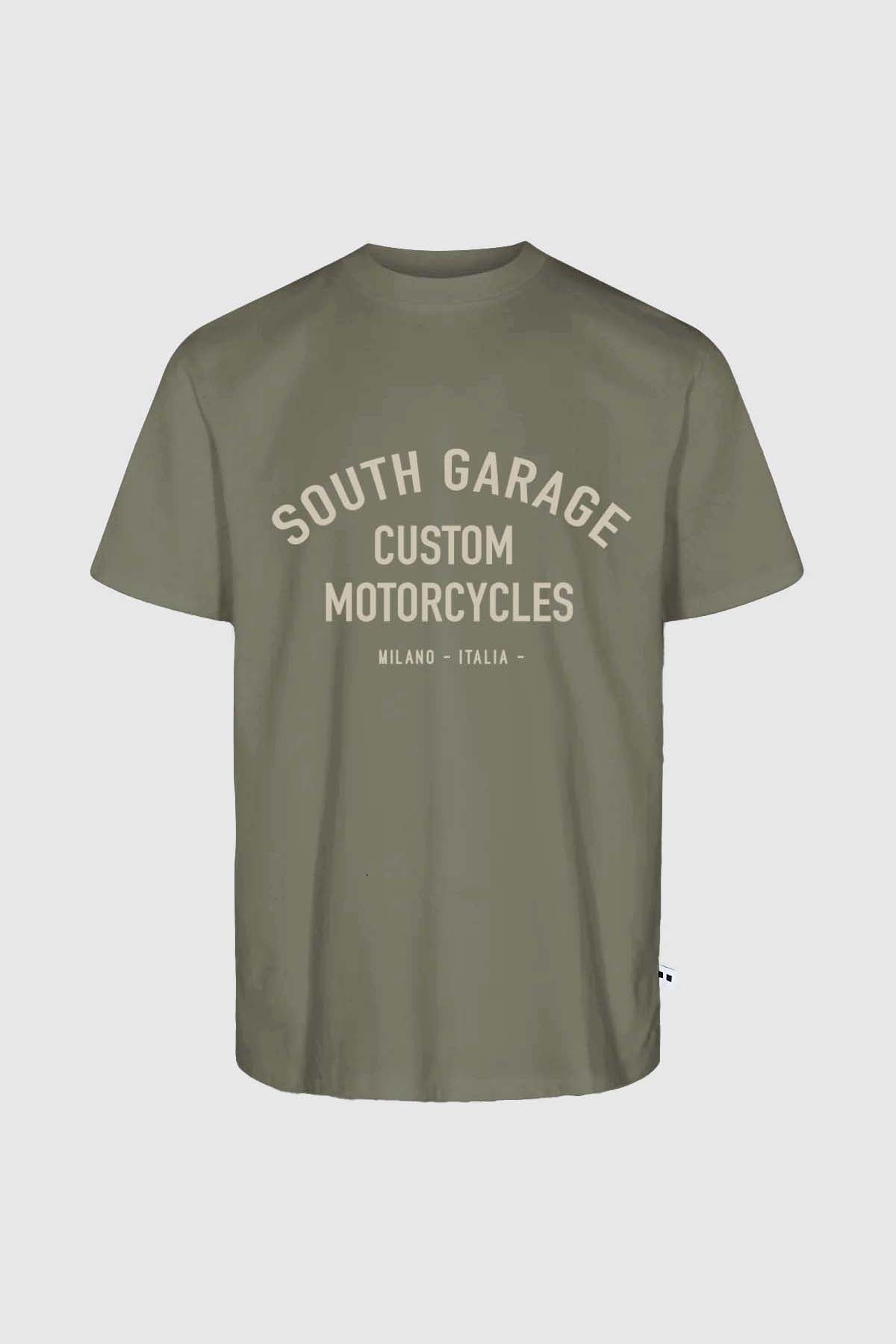 CUSTOM MOTORCYCLE T-SHIRT 02 - KHAKI
